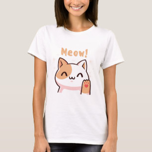 Spint-fectly Content Cat - Schattige Meow T-shirt