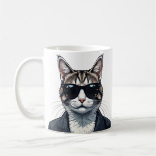 Spint-fectly Cool: Cat with Shades Koffiemok
