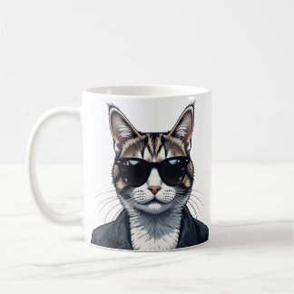 Spint-fectly Cool: Cat with Shades Koffiemok