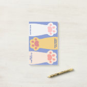 Spint-fectly roze teennonen kattenpootjes priorite post-it® notes (Op bureau)