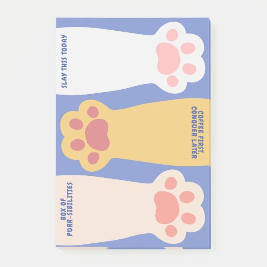 Spint-fectly roze teennonen kattenpootjes priorite post-it® notes (Voorkant)