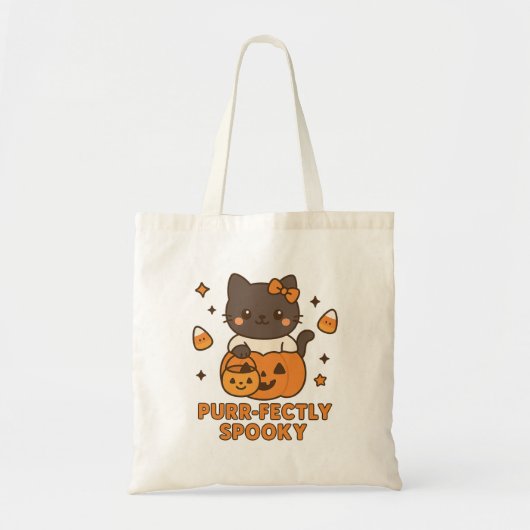 Spint-fectly Spooky Halloween Canvas tas Schattige (Voorkant)