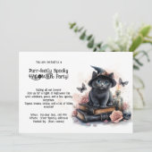 🐈‍⬛Spint-fectly Spooky HALLOWEEN party Invitation Kaart (Staand voorkant)
