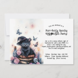 🐈‍⬛Spint-fectly Spooky Halloween Party Kaart