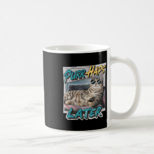 Spint-haps Later Funny Cat Lover Pun Relaxing Lazy Koffiemok