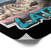 Spint-haps Later Funny Cat Lover Pun Relaxing Lazy Poster (Hoek)