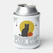 Spint het kwaad | Grappige Spooky Halloween Black  Blikjeskoeler (Blikje Voorkant)
