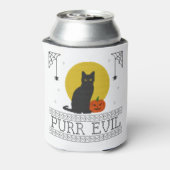 Spint het kwaad | Grappige Spooky Halloween Black  Blikjeskoeler (Blikje Achterkant)