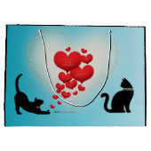 Spint liefde - Cat Valentijn Gift Bag - Be Mind Groot Cadeauzakje (Achterkant)