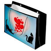 Spint liefde - Cat Valentijn Gift Bag - Be Mind Groot Cadeauzakje (Voorkant Gekanteld)