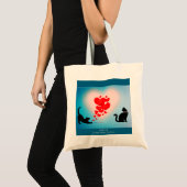 Spint liefde - Cat Valentijn Gift Bag - Be Mind Tote Bag (Voorkant (product))
