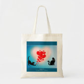 Spint liefde - Cat Valentijn Gift Bag - Be Mind Tote Bag (Voorkant)