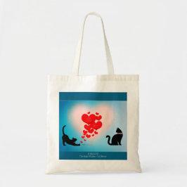 Spint liefde - Cat Valentijn Gift Bag - Be Mind Tote Bag