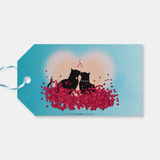 Spint liefde - Kiss Gift Bag Cadeaulabel (Achterkant Horizontaal)