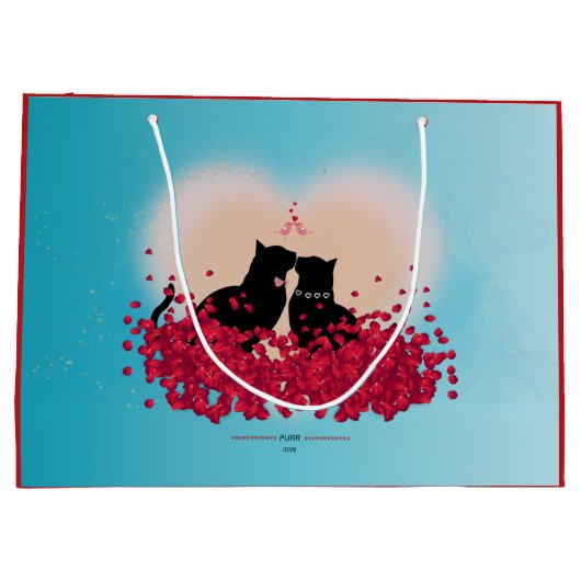 Spint liefde - Kiss Gift Bag Groot Cadeauzakje (Achterkant)