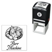 Spint machine, Schattigee slaap Gestreepte kat Zelfinktende Stempel (In situ)