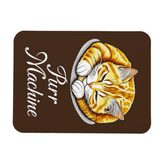 Spint machine, Schattigee slapende gemberkat Magneet (Horizontaal)