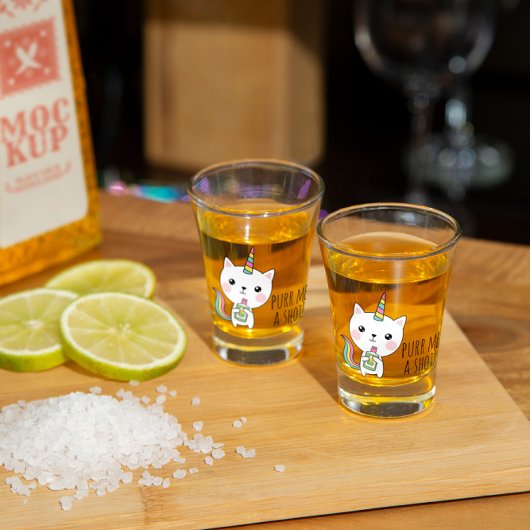 Spint me een Shot Tequila Kawaii Catcorn Shot Glas