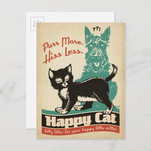 Spint meer. Hij is minder. Briefkaart (Voorkant / Achterkant)