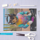 Spint mix-a-lot, DJ Kat draait muziek Realistic Tissuepapier (Craft)