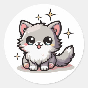 Spint perfect Schattige Cat-tastic Design Ronde Sticker