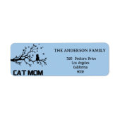 "Spint perfect trotse kattenmoeder Etiket (Voorkant)