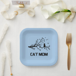 "Spint perfect trotse kattenmoeder" Papieren Bordje