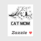 "Spint perfect trotse kattenmoeder Sticker (Vel)