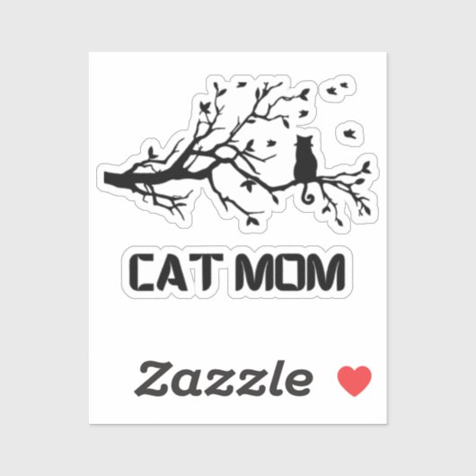 "Spint perfect trotse kattenmoeder Sticker (Vel)