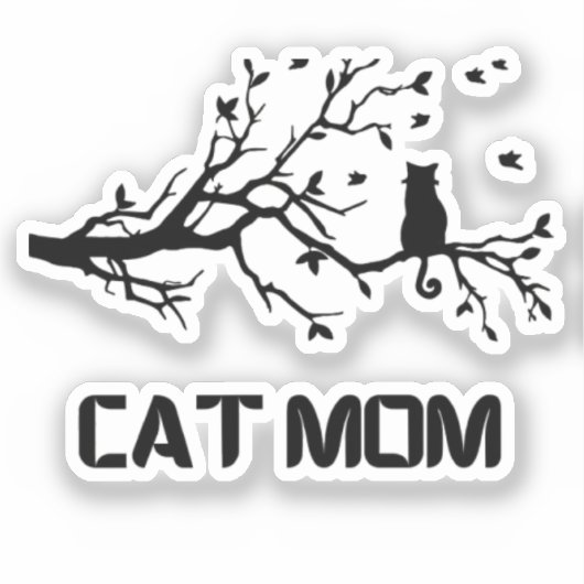 "Spint perfect trotse kattenmoeder Sticker (Voorkant)