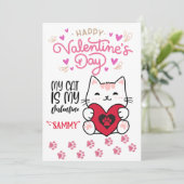 Spint-perfect van jou: kitten liefde op Valentijns Feestdagenkaart (Staand voorkant)