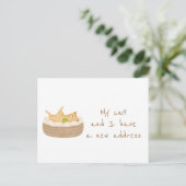 Spint perfect verplaatst, ons nieuwe adres briefkaart (Staand voorkant)