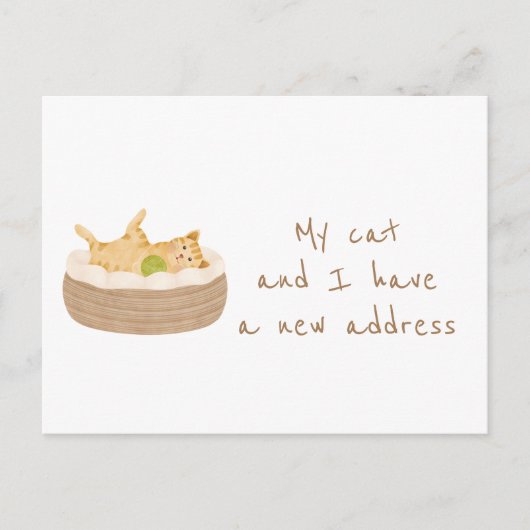 Spint perfect verplaatst, ons nieuwe adres briefkaart (Voorkant)