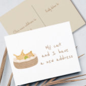 Spint perfect verplaatst, ons nieuwe adres briefkaart