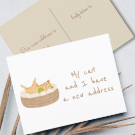 Spint perfect verplaatst, ons nieuwe adres briefkaart