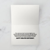 Spint-sistent afleiding verlate verjaardags Kaart (Binnen)