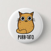 Spint-tato Funny Cat Potato Pun Ronde Button 5,7 Cm (Voorkant)