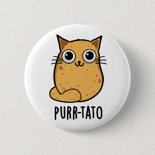 Spint-tato Funny Cat Potato Pun Ronde Button 5,7 Cm