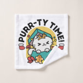 Spint-ty tijd! - Feestelijke Cat Christmas Design Bad Handdoek (Wasdoekje)