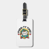 Spint-ty tijd! - Feestelijke Cat Christmas Design Bagagelabel (Voorkant verticaal)