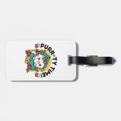 Spint-ty tijd! - Feestelijke Cat Christmas Design Bagagelabel (Achterkant horizontaal)