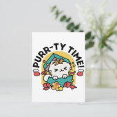 Spint-ty tijd! - Feestelijke Cat Christmas Design Briefkaart (Staand voorkant)