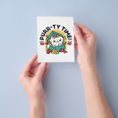 Spint-ty tijd! - Feestelijke Cat Christmas Design Flyer (Hand)