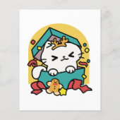 Spint-ty tijd! - Feestelijke Cat Christmas Design Flyer (Achterkant)