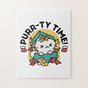 Spint-ty tijd! - Feestelijke Cat Christmas Design Legpuzzel