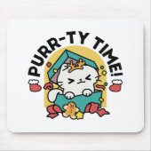 Spint-ty tijd! - Feestelijke Cat Christmas Design Muismat (Voorkant)