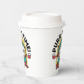 Spint-ty tijd! - Feestelijke Cat Christmas Design Papieren Bekers (Links)