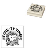 Spint-ty tijd! - Feestelijke Cat Christmas Design Rubberstempel (Gestempeld)