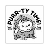 Spint-ty tijd! - Feestelijke Cat Christmas Design Rubberstempel (Afrduk)