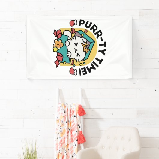 Spint-ty tijd! - Feestelijke Cat Christmas Design Spandoek (Insitu)